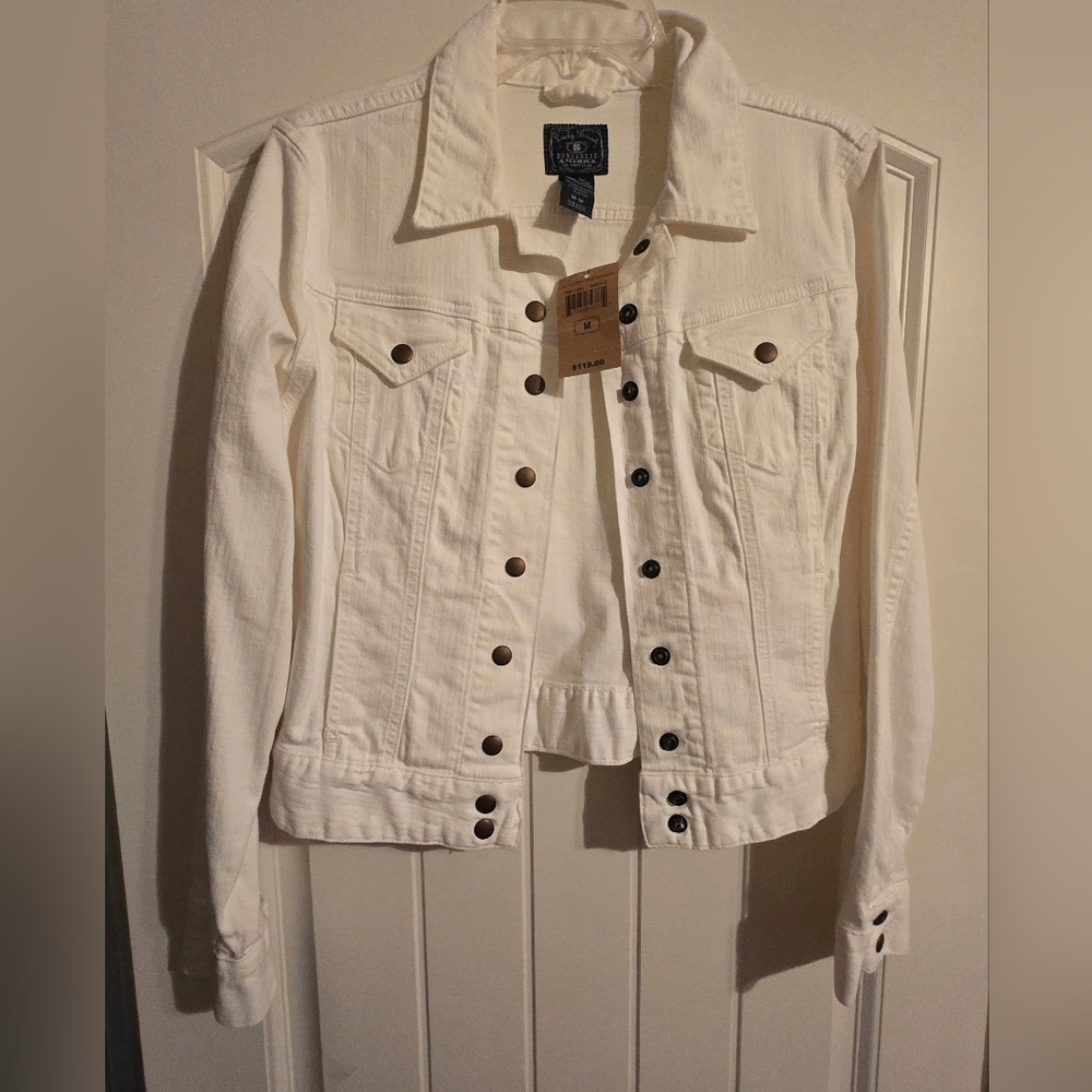 Lucky Brand Off-White Denim Jacket
